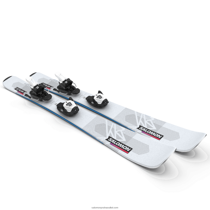 Salomon iluze modrá/červená/procesní modrá junior - dětský freeridový lyžařský balíček - qst blank team (a l6) 28B61367