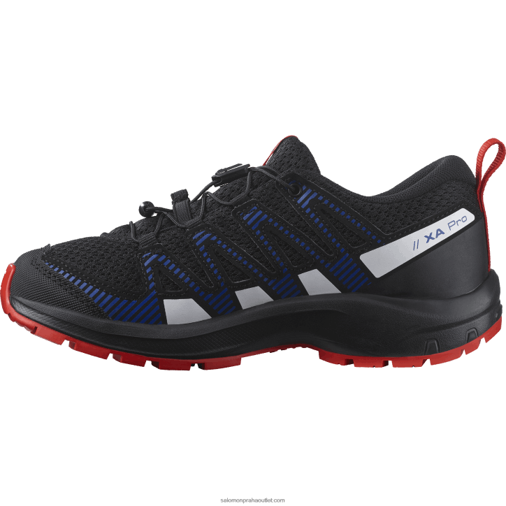 Salomon černá/lapis modrá/ohnivá červená juniorské - dětské boty - xa pro v8 28B61356
