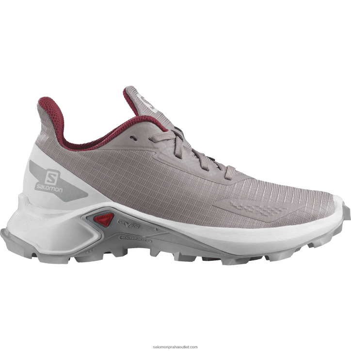 Salomon křepelčí/bílá/perleťově modrá juniorské - dětské boty - alphacross blast 28B61350