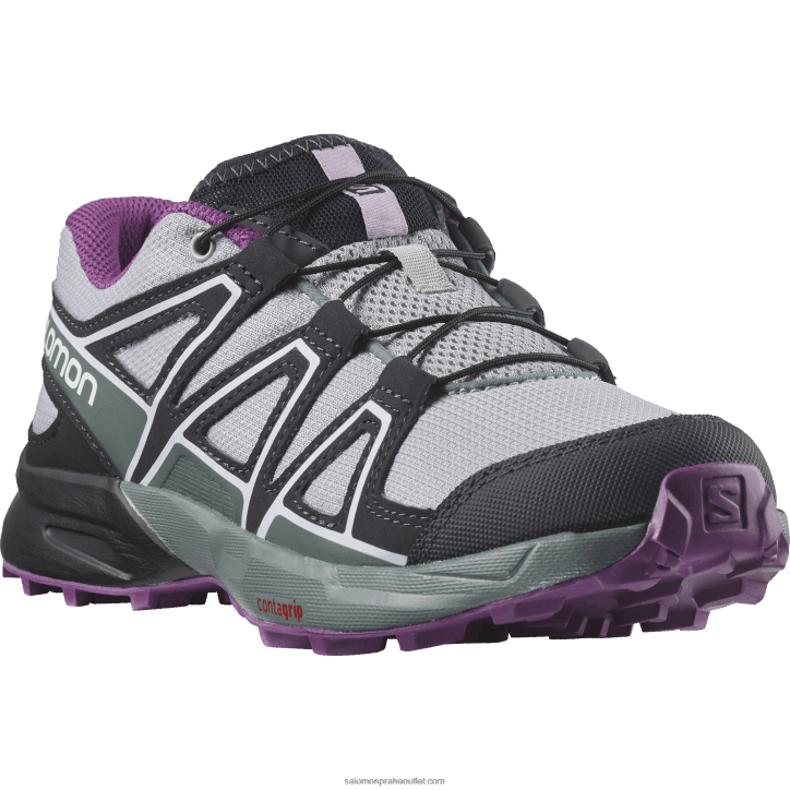 Salomon lomové/černé/šumivé hrozny juniorské - dětské boty - speedcross 28B61353