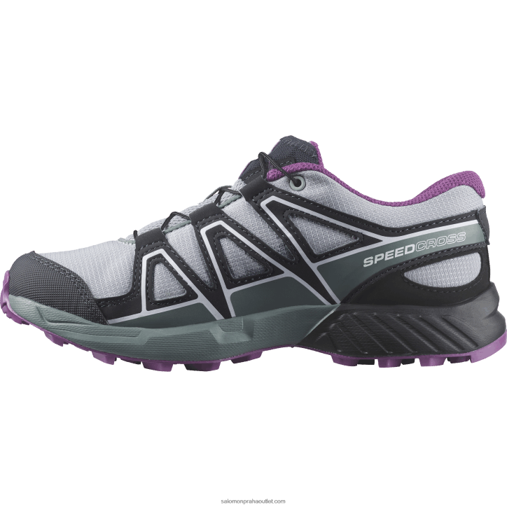 Salomon lomové/černé/šumivé hrozny juniorské - dětské boty - speedcross 28B61353