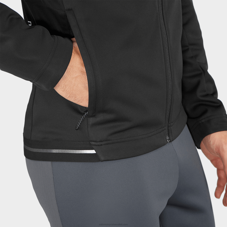 Salomon Tmavě černá pánská větrovka - goretex infinium windstopper 28B6733