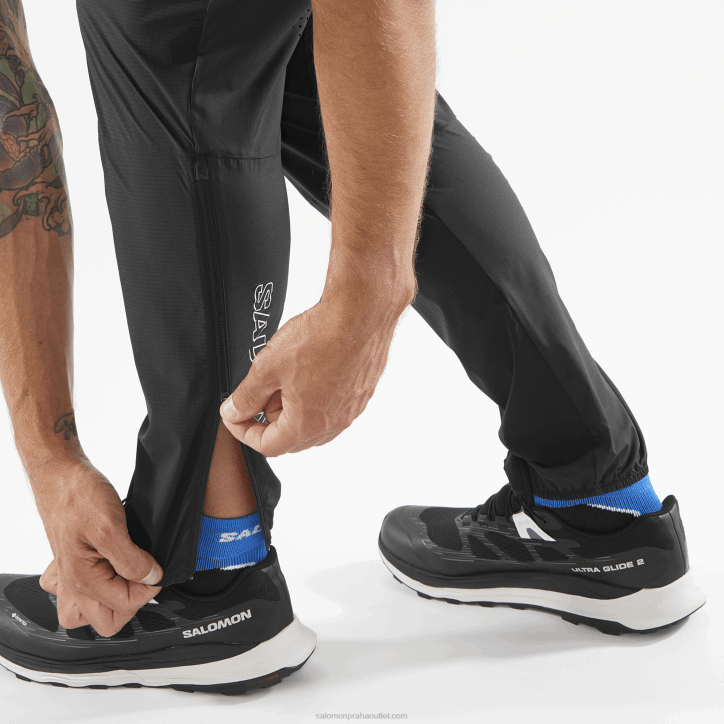 Salomon Tmavě černá pánské kalhoty - bonatti trail 28B6251