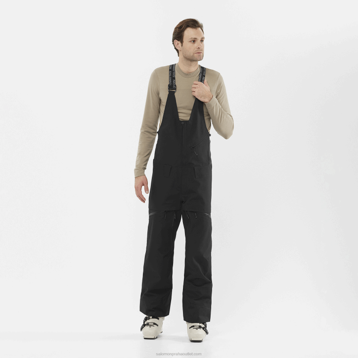 Salomon Tmavě černá pánské kalhoty - postoj 28B6258