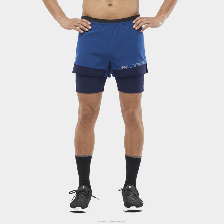Salomon námořnická pivoňka/noční obloha pánské kraťasy - cross 2v1 28B6283