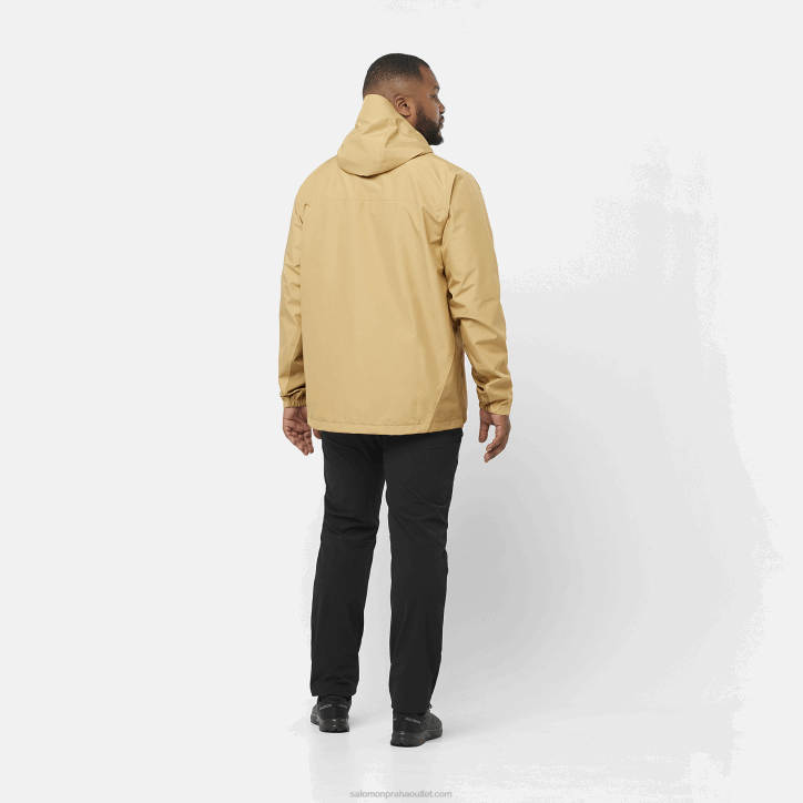 Salomon Tmavě černá pánská středněvrstvá bunda s kapucí - obrys celosezónní hybrid 28B6559