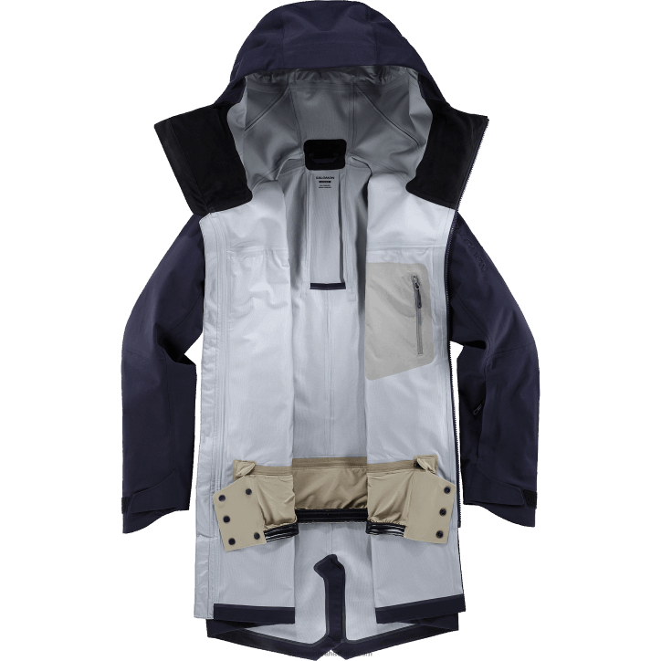 Salomon noční obloha/pečená kešu pánská skořápková bunda - stoj 3l dlouhý 28B6551