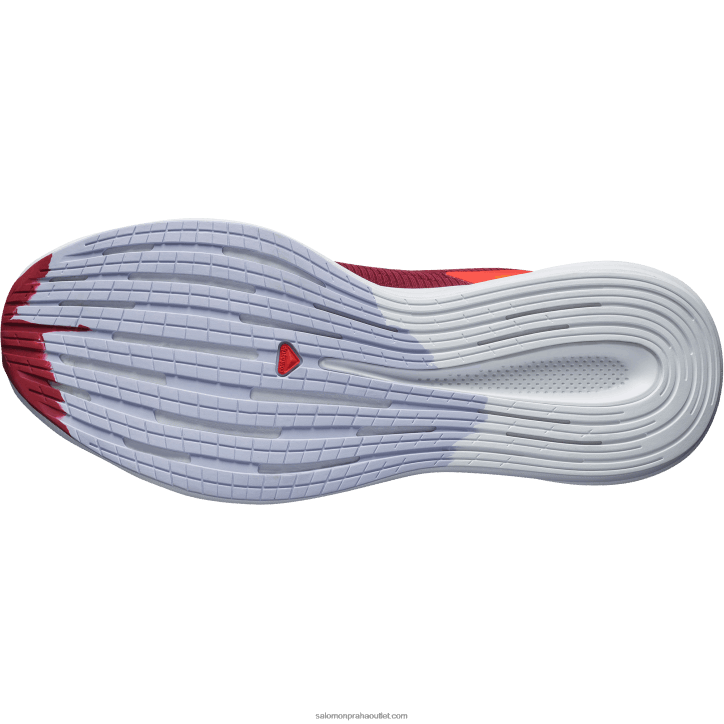 Salomon cyklistická červená/zářivá oranžová/fialová vřes pánské běžecké boty - spectur 28B61077