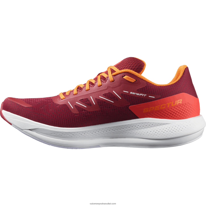 Salomon cyklistická červená/zářivá oranžová/fialová vřes pánské běžecké boty - spectur 28B61077