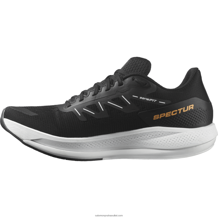 Salomon černá / bílá / planoucí oranžová pánské běžecké boty - spectur 28B61078