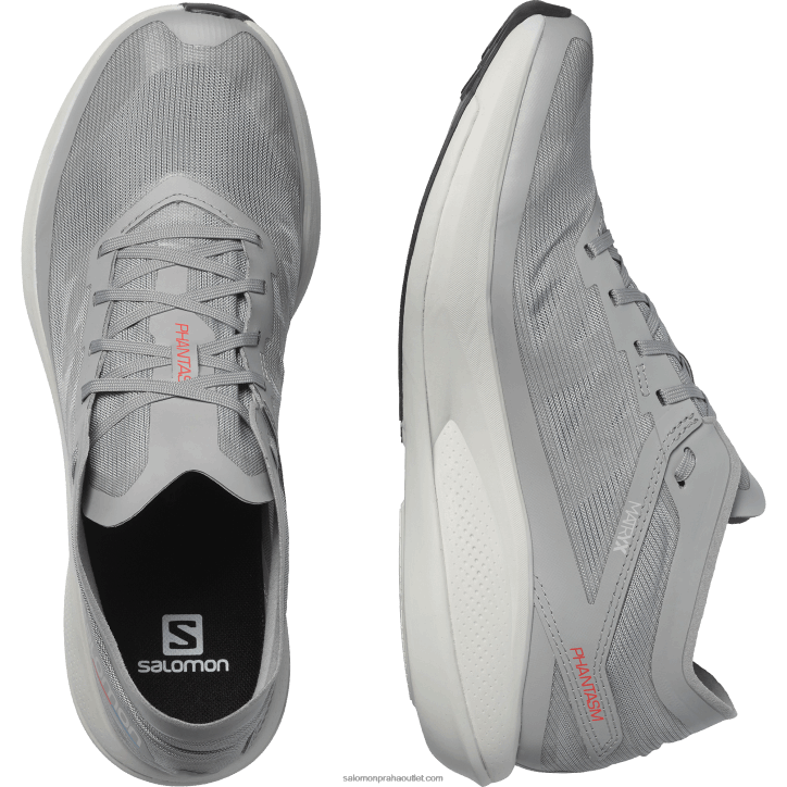 Salomon slitina/měsíční skála/mák červená pánské běžecké boty - fantasma 28B61074