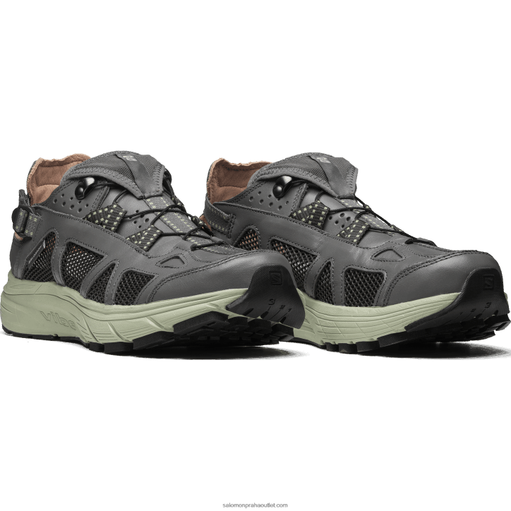 Salomon cín/pouštní šalvěj/beluga pánské sportovní boty - techsonic kůže 28B6176