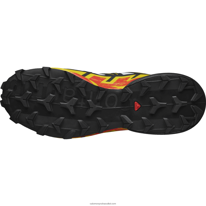 Salomon bílá/černá/empírově žlutá pánské trailové běžecké boty - speedcross 6 28B61451
