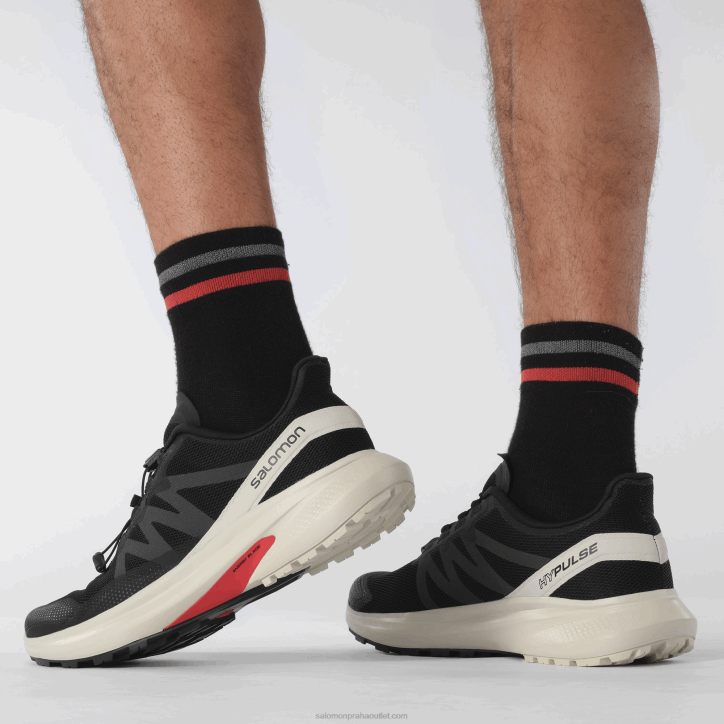 Salomon černý/deštivý den pánské trailové běžecké boty - hypulse 28B61485