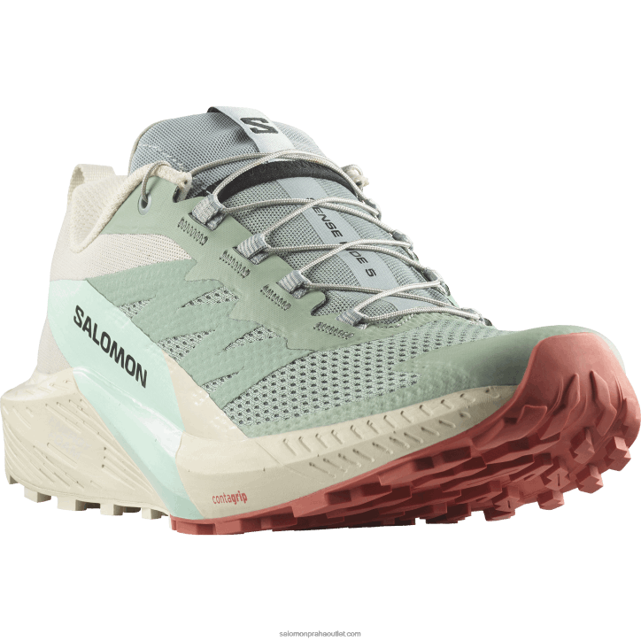Salomon liliový polštář/deštivý den/bělené akva pánské trailové běžecké boty - sense ride 5 28B61433