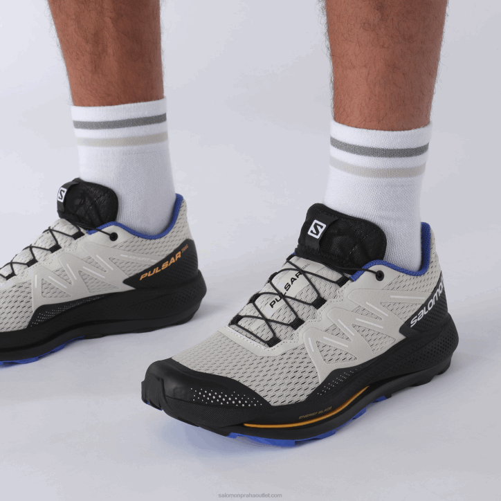 Salomon měsíční skála/černá/oslnivě modrá pánské trailové běžecké boty - pulsar trail 28B61461