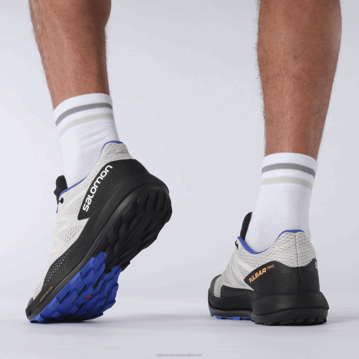 Salomon měsíční skála/černá/oslnivě modrá pánské trailové běžecké boty - pulsar trail 28B61461
