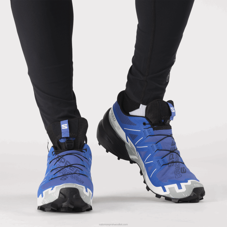 Salomon námořní modrá/černá/bílá pánské trailové běžecké boty - speedcross 6 goretex 28B61467