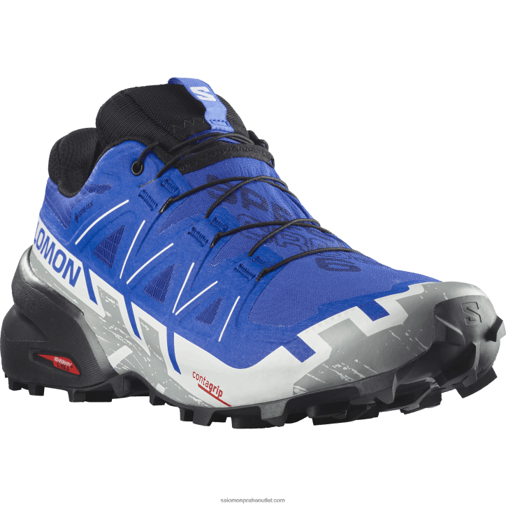 Salomon námořní modrá/černá/bílá pánské trailové běžecké boty - speedcross 6 goretex 28B61467