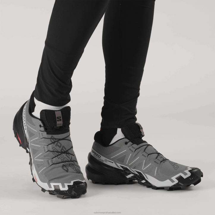Salomon tichý odstín/černá/perleťově modrá pánské trailové běžecké boty - speedcross 6 wide 28B61470