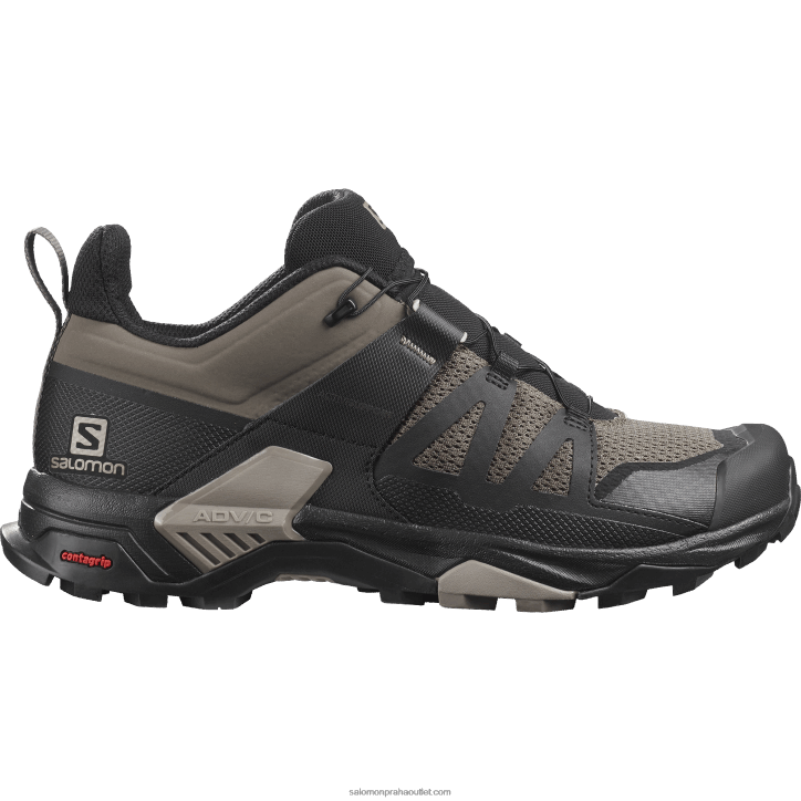 Salomon bungee kabel/černá/vintage khaki pánská turistická obuv - x ultra 4 28B627