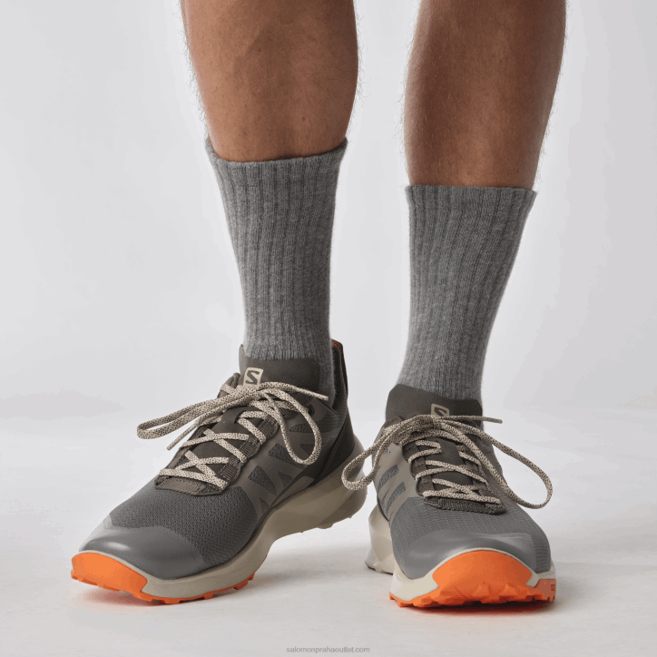 Salomon cínový/peří šedý/šarlatový ibis pánská turistická obuv - hlídka 28B648