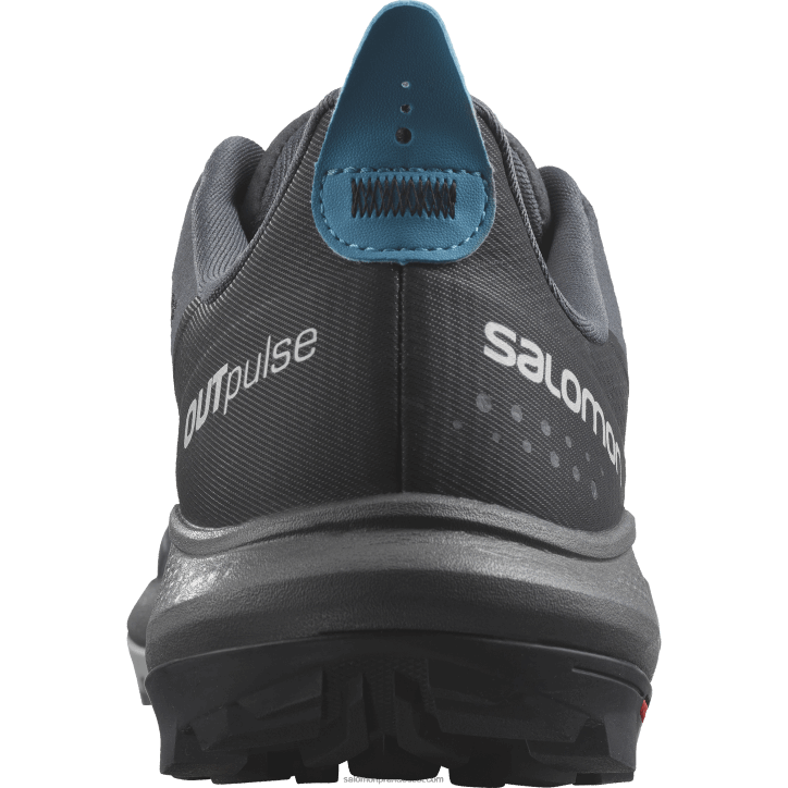 Salomon ebenová/černá/alžírská modrá pánská turistická obuv - outpulse 28B630