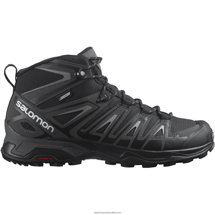 Salomon černá/magnet/pomník pánské turistické boty - x ultra pioneer mid clima voděodolné 28B640