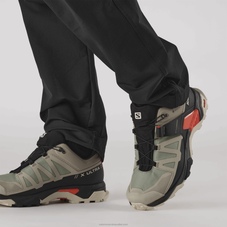 Salomon ročník khaki/černé/třešňové rajče pánská turistická obuv - x ultra 4 goretex 28B618