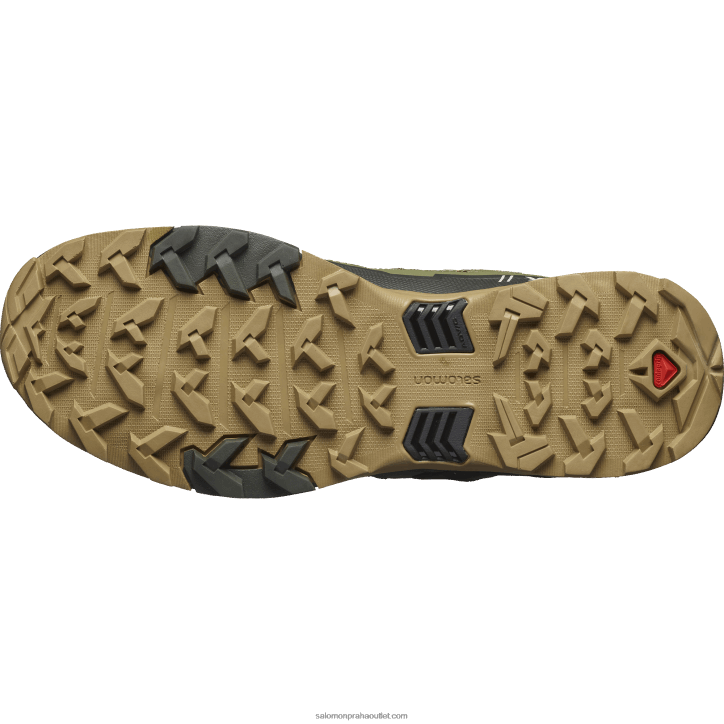 Salomon sytě lišejník zelený/rašelina/kelp pánské turistické boty - x ultra 4 mid wide gore-tex 28B643