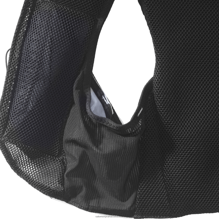 Salomon Černá bílá pánská běžecká vesta s baňkami v ceně - adv skin 5 race flag 28B6307