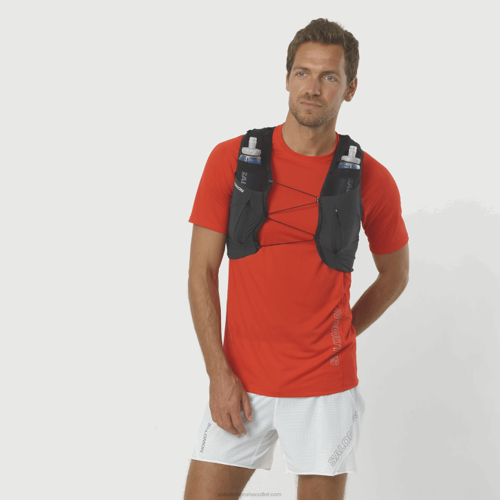 Salomon černá/ebenová pánská běžecká vesta s baňkami v ceně - sense pro 10 28B6341