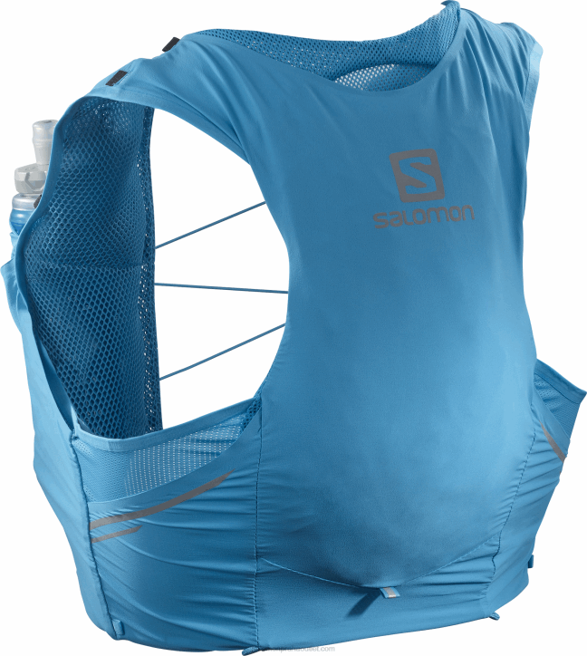 Salomon havajský oceán/černá pánská běžecká vesta s baňkami v ceně - sense pro 5 28B6340