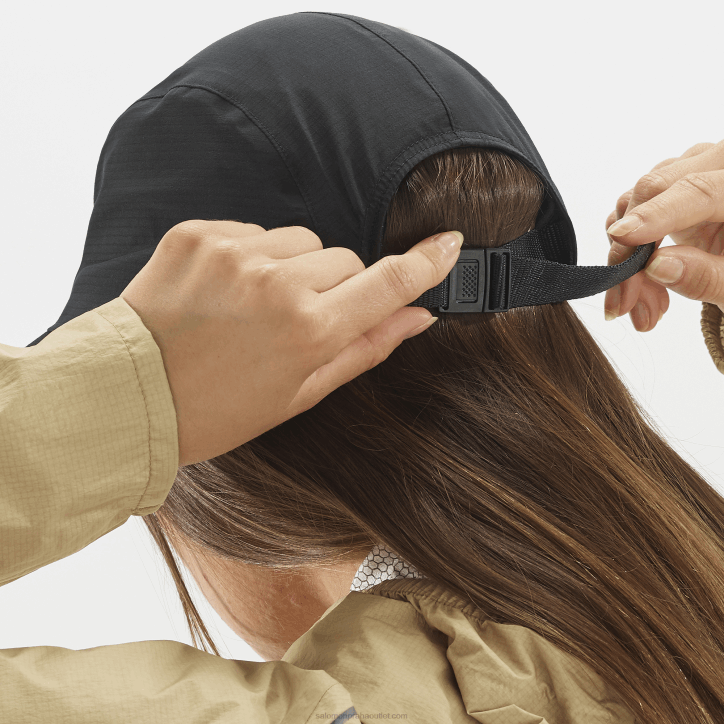 Salomon Tmavě černá pánská kšiltovka - bonatti voděodolná pětipanelová 28B6445