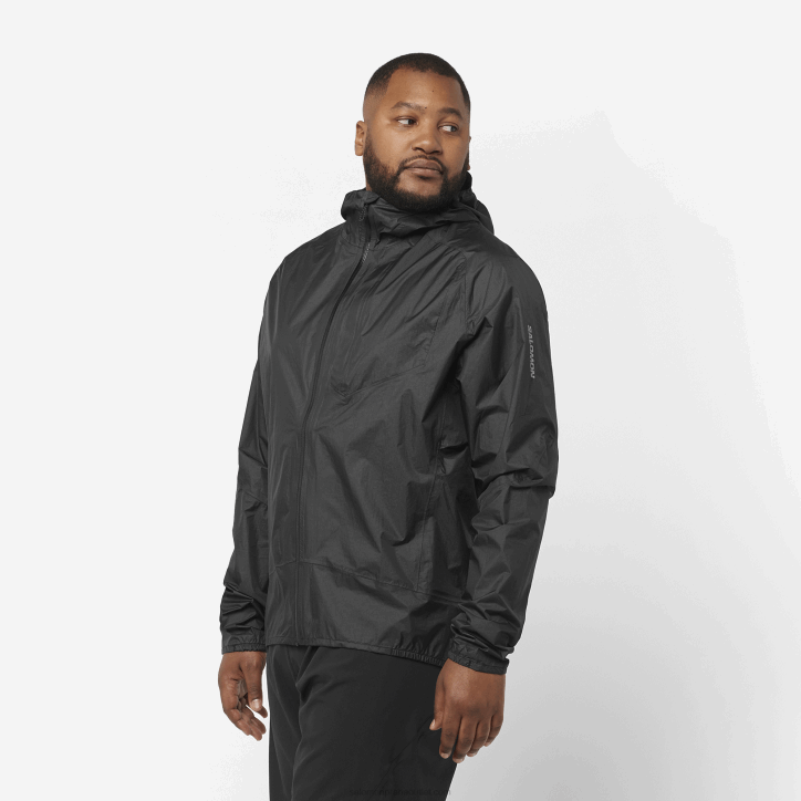 Salomon Tmavě černá pánská svrchní bunda - bonatti voděodolná 28B61101
