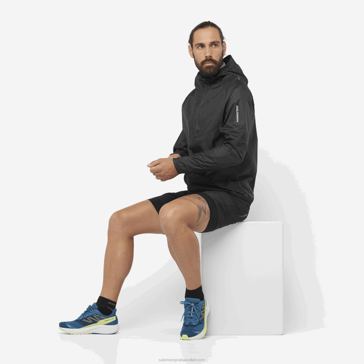 Salomon Tmavě černá pánská svrchní bunda - bonatti voděodolná 28B61101