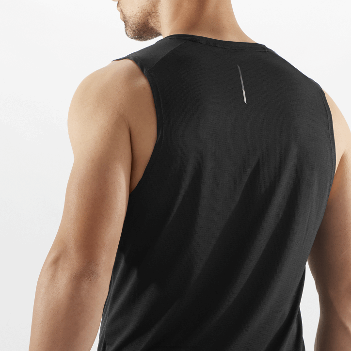 Salomon Tmavě černá pánský tank - cross run 28B6226