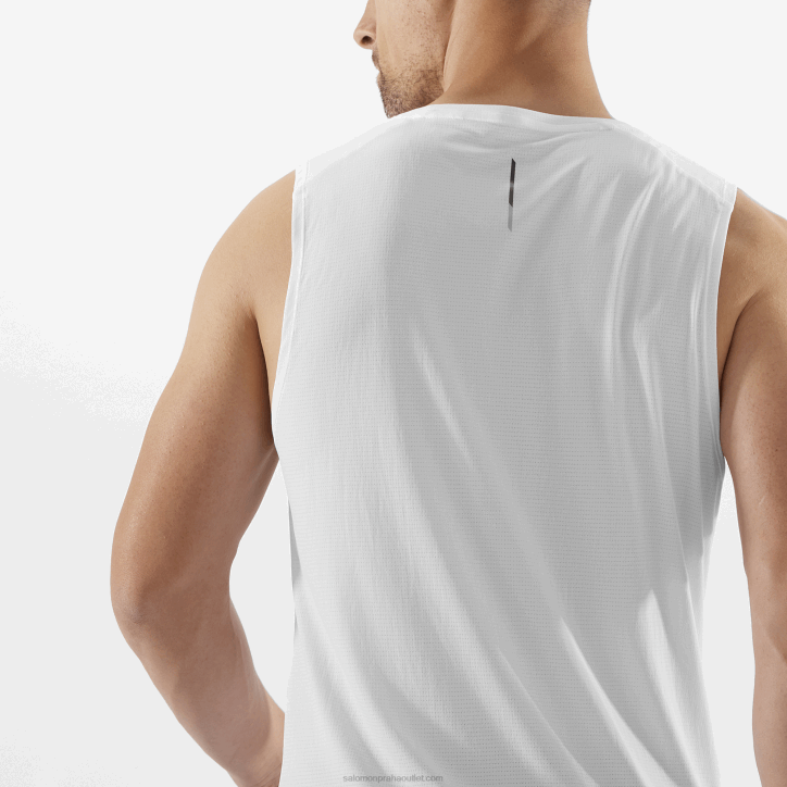 Salomon bílý pánský tank - cross run 28B6228