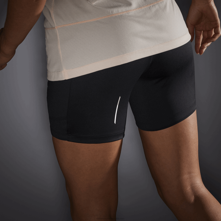 Salomon Tmavě černá dámské krátké punčochové kalhoty - cross run 5 28B61154