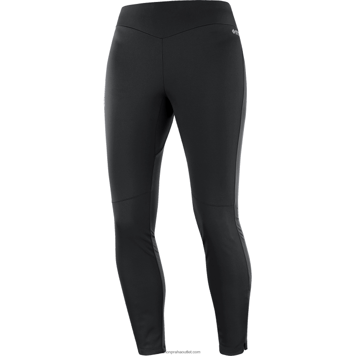 Salomon Tmavě černá dámské punčochové kalhoty - gore tex infinium windstopper 28B61164