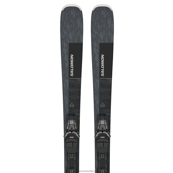 Salomon bering sea metalíza/černá/stříbrná dámský balíček all-mountain lyží - postoj 80 (a m11) 28B61026