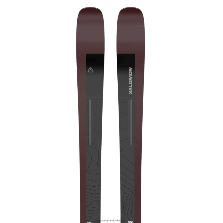 Salomon černá/vínová metalíza dámské all-mountain lyže - postoj 90 28B61007