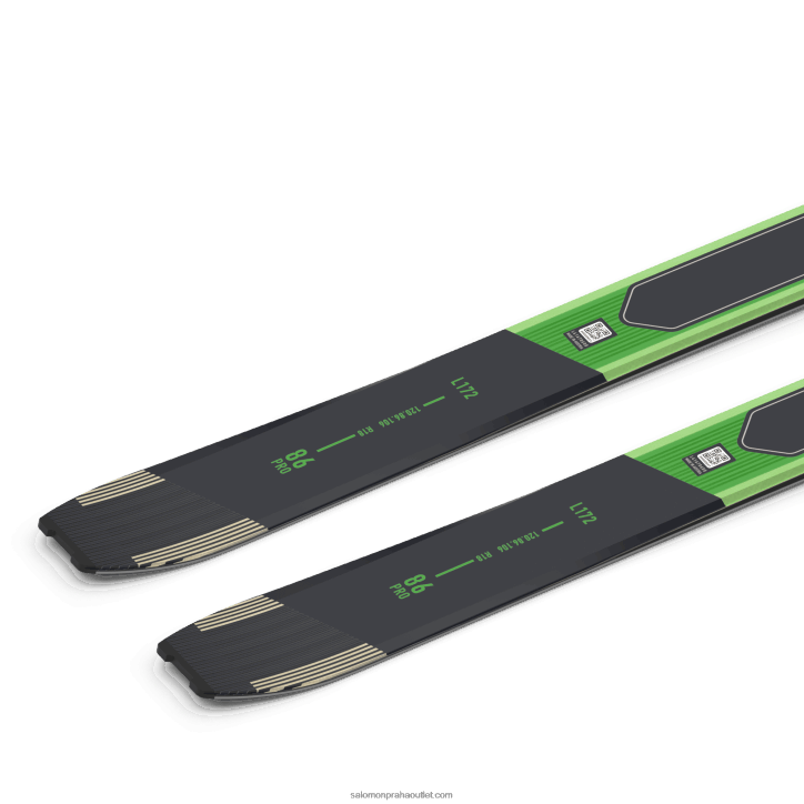 Salomon pastelově neonově zelená 1/deštivý den/černá dámské turistické lyže - mtn 86 pro 28B61010