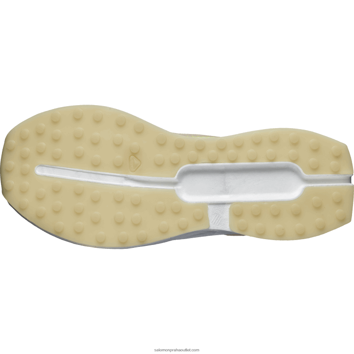 Salomon bílá/lískooříšková/bezpečnostně žlutá dámské běžecké boty - index 02 28B6745