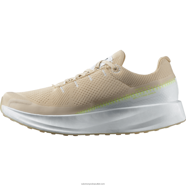 Salomon bílá/lískooříšková/bezpečnostně žlutá dámské běžecké boty - index 02 28B6745