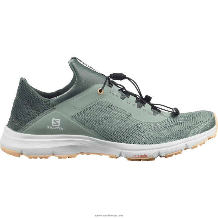 Salomon zelené prostředí/balzámově zelená/mandlový krém dámské sandály - amphib bold 2 28B6791