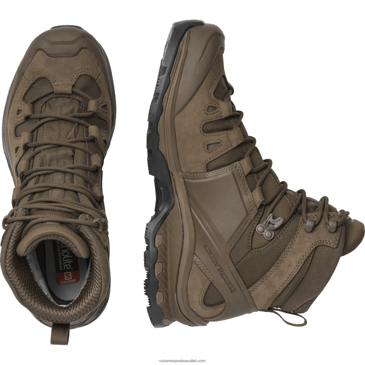 Salomon země hnědá boty dámské síly - quest 4d goretexové síly 2 en 28B6805