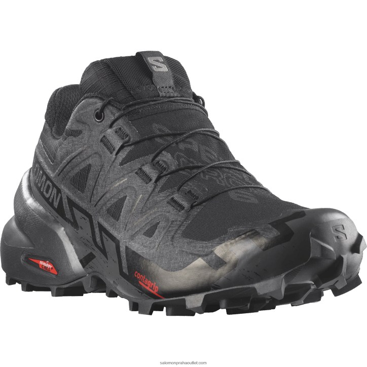 Salomon černá/fantomová dámské trailové běžecké boty - speedcross 6 gore-tex 28B61516