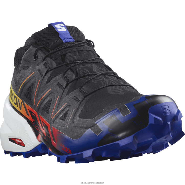 Salomon černá/surfování na webu/bezpečnostně žlutá dámské trailové běžecké boty - speedcross 6 gore-tex blue fire 28B61509