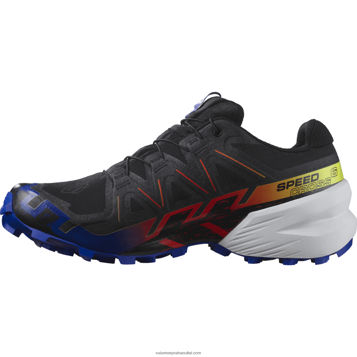 Salomon černá/surfování na webu/bezpečnostně žlutá dámské trailové běžecké boty - speedcross 6 gore-tex blue fire 28B61509